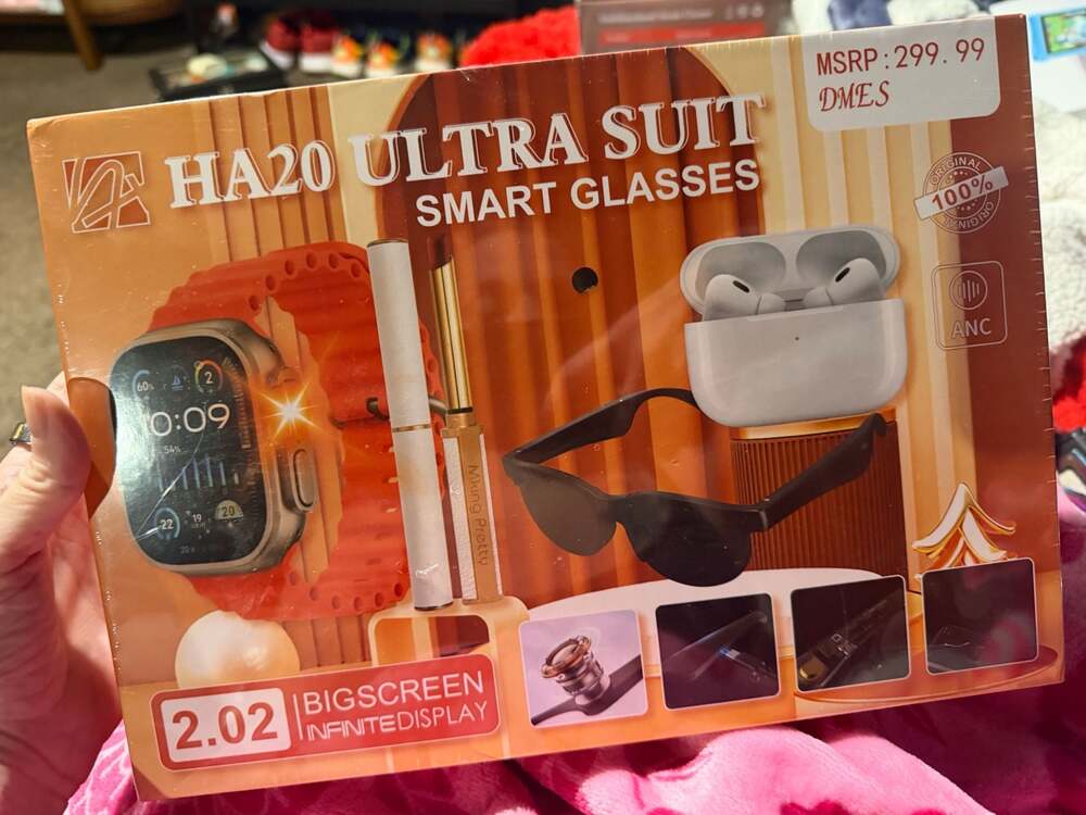 DMES HA20 Ultra Suit Smart Glasses with Smart Watch and Earbuds Bundle